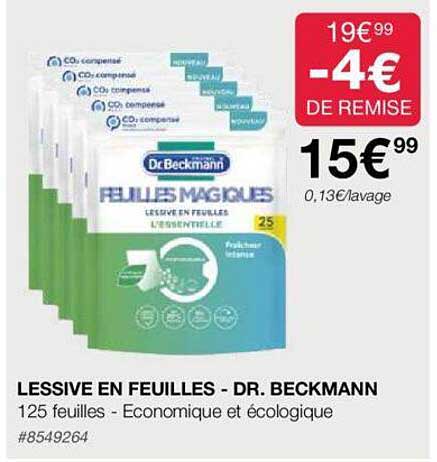 lessive en feuilles - dr. beckmann