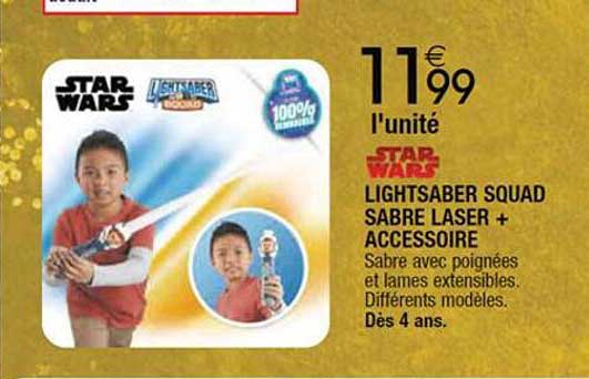 lightsaber squad sabre laser + accessoire star wars