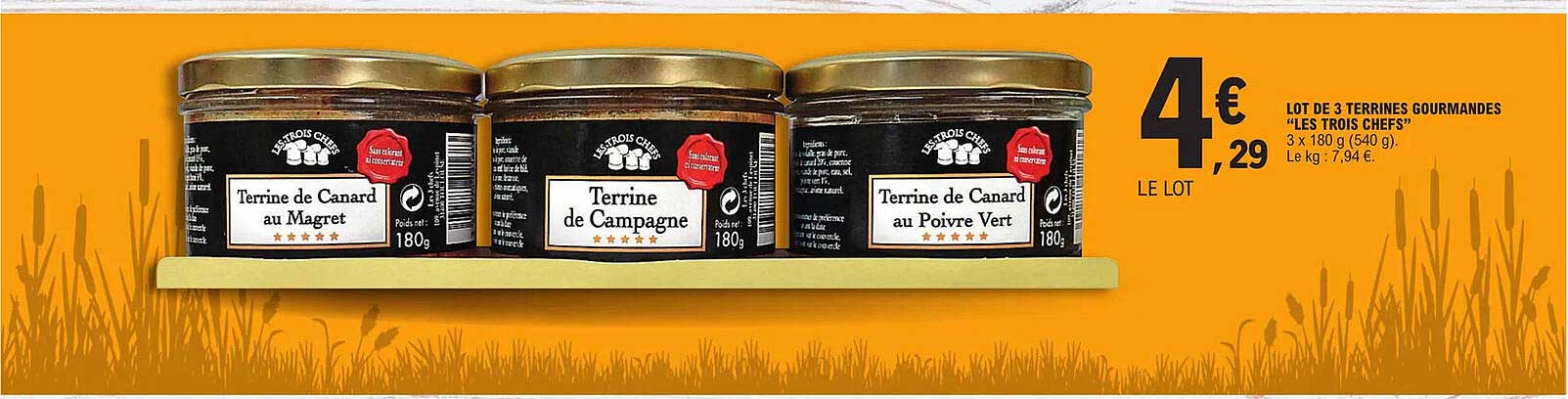 lot de 3 terrines gourmandes "les trois chefs"