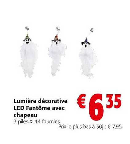 lumière décorative led fantôme avec chapeau