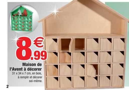 maison de l'avent à décorer