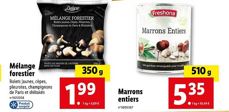 mélange forestier deluxe, marrons entiers freshona