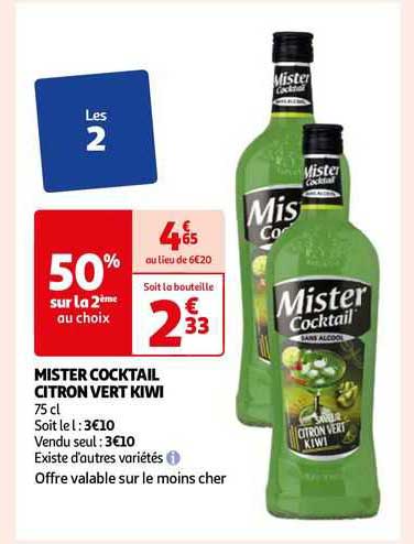 mister cocktail citron vert kiwi