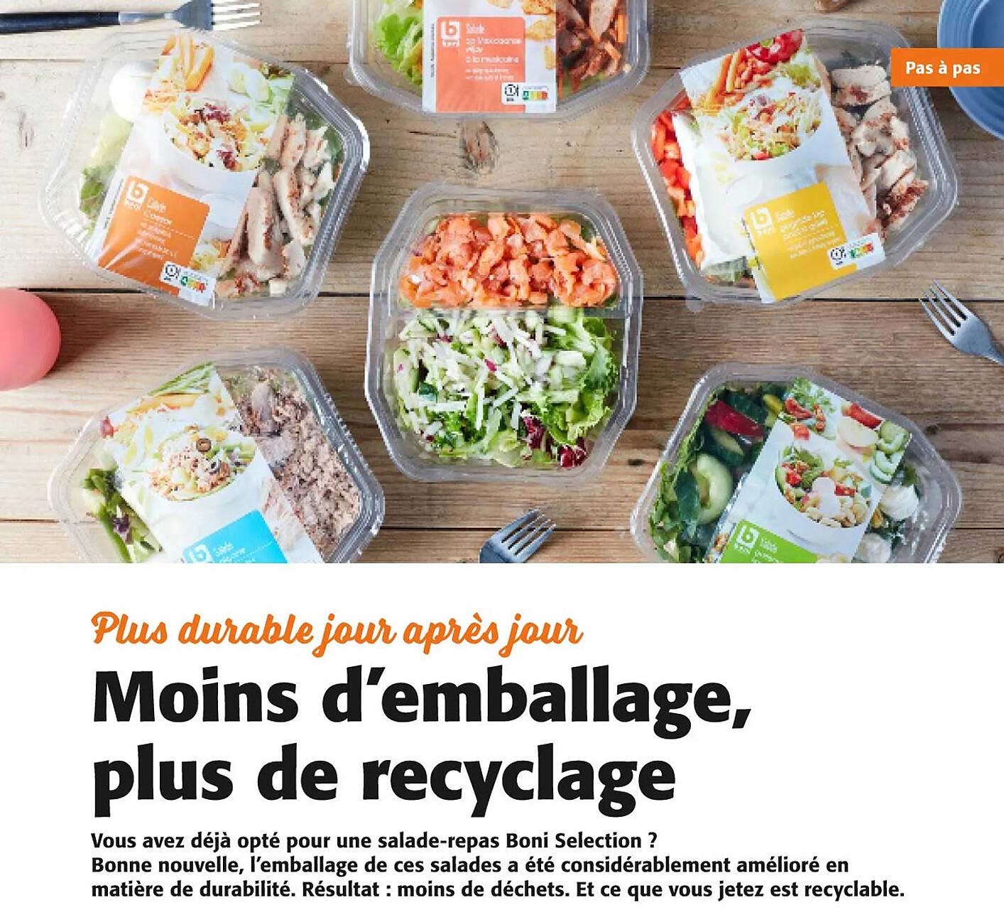 moins d'emballage, plus de recyclage