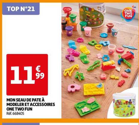 mon seau de pate à modeler et accessoires one two fun