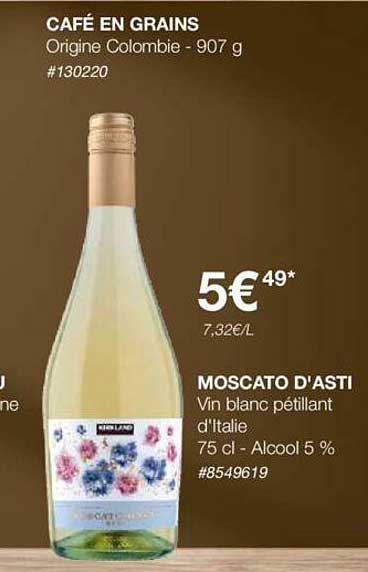 moscato d'asti vin blanc pétillant d'italie