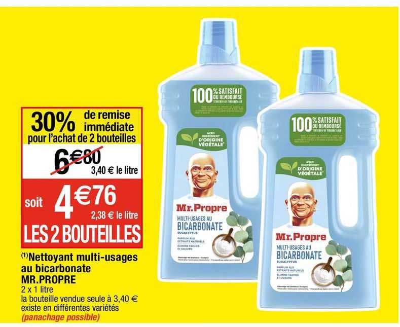 nettoyant multi-usages au bicarbonate mr. propre