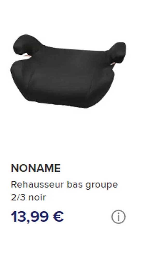 noname rehausseur bas groupe 2/3 noir