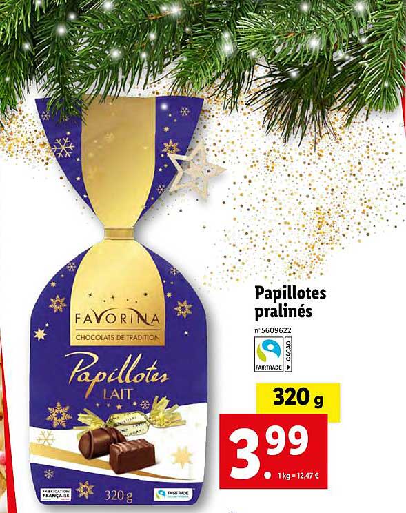 papillotes pralinés favorina