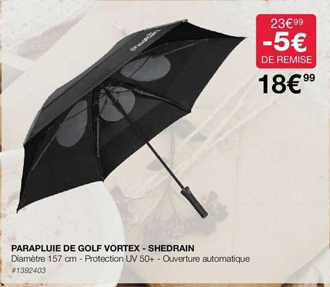parapluie de golf vortex - shedrain