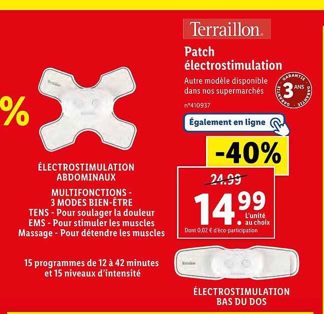 patch électrostimulation