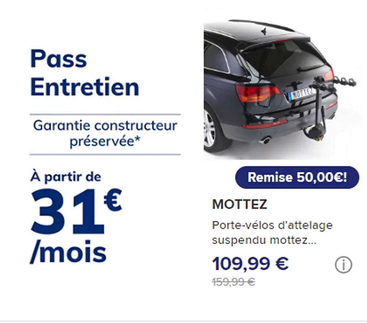 porte-vélo d'attelage suspendu mottez...