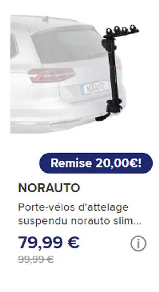 porte-vélos d'attelage suspendu norauto slim...