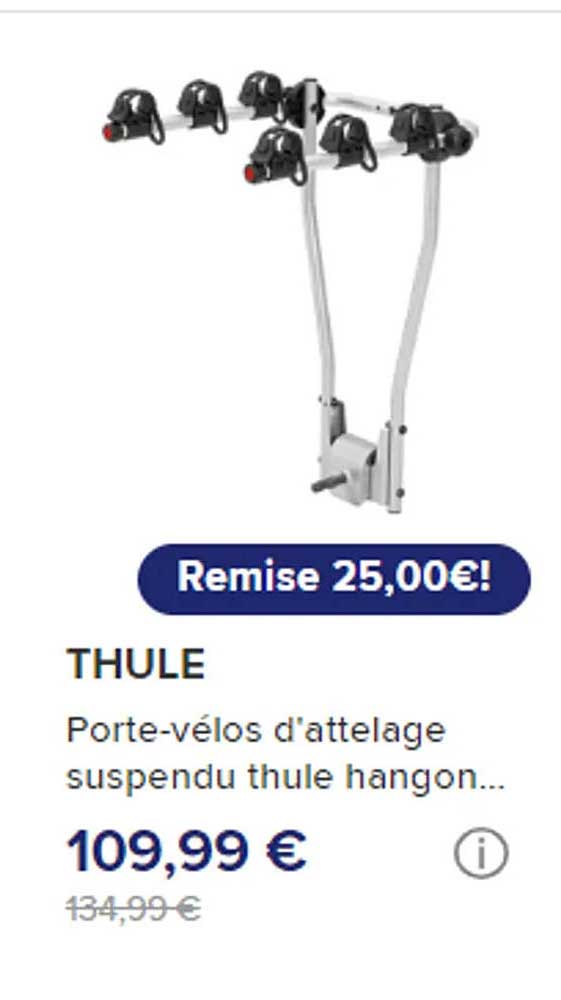 porte-vélos d'attelage suspendu thule hangon...