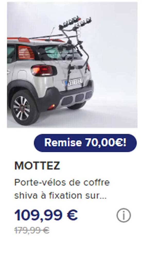 porte-vélos de coffre shiva à fixation sur...