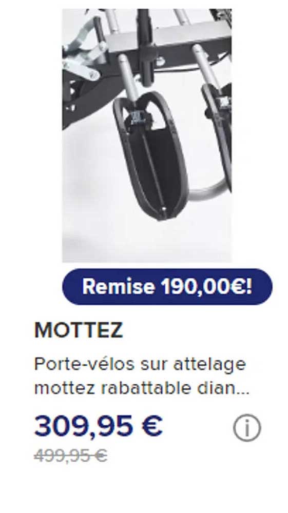 porte-vélos sur attelage mottez rabattable diam