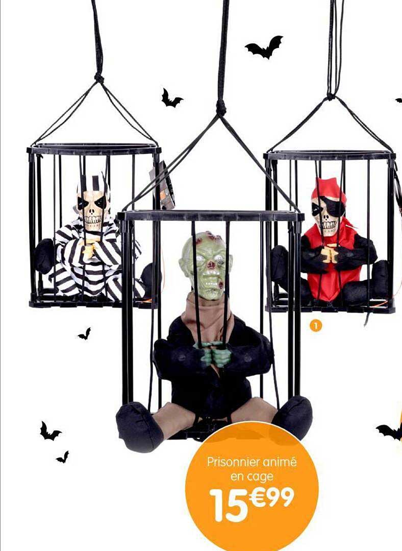 prisonnier animé en cage