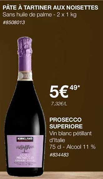 prosecco superiore vin blanc pétillant d'italie