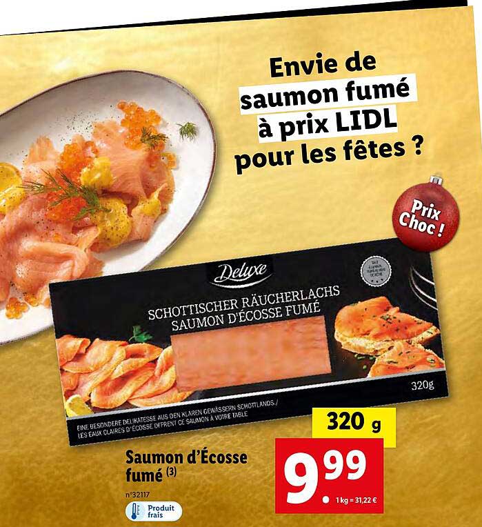 saumon d'écosse fumé deluxe