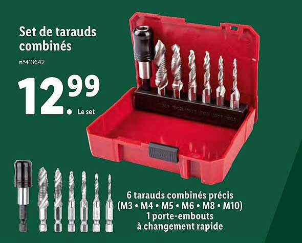 set de tarauds combinés