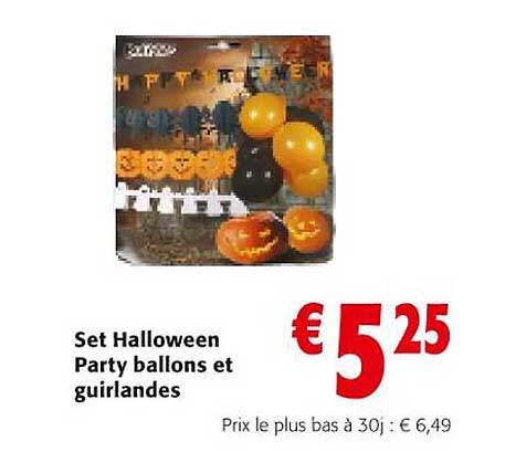 set halloween party ballons et guirlandes