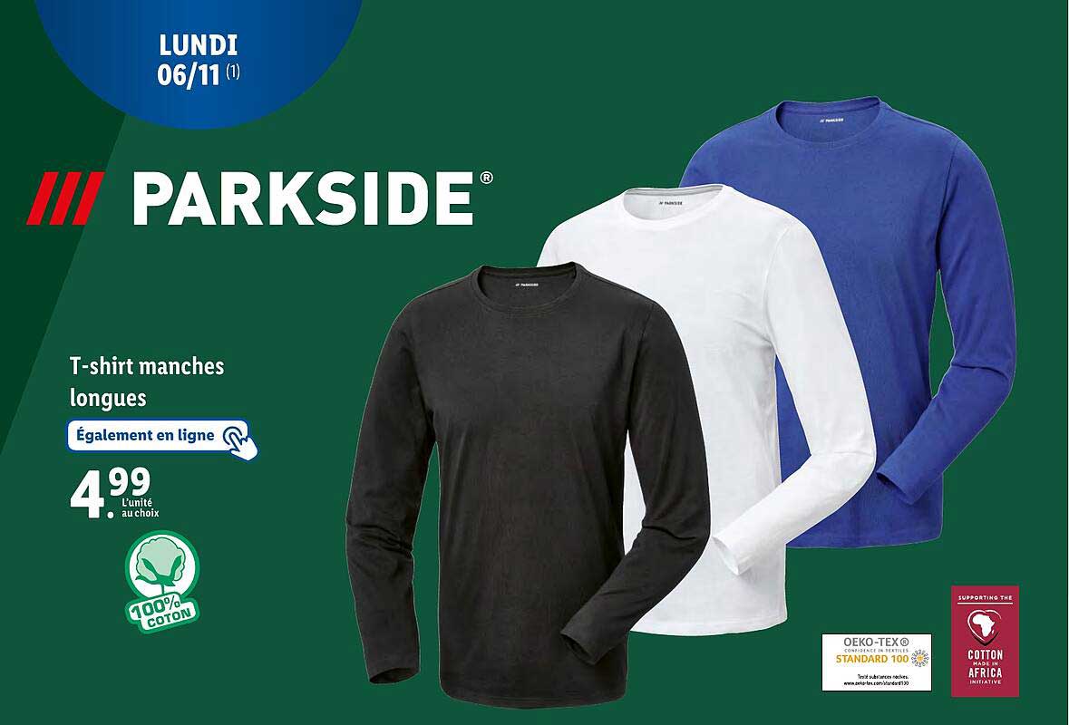 t-shirt manches longues parkside