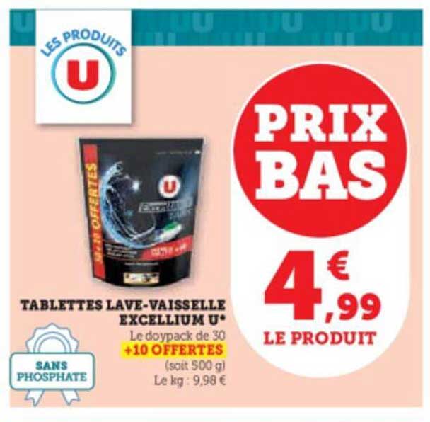 tablettes lave-vaisselle excellium u