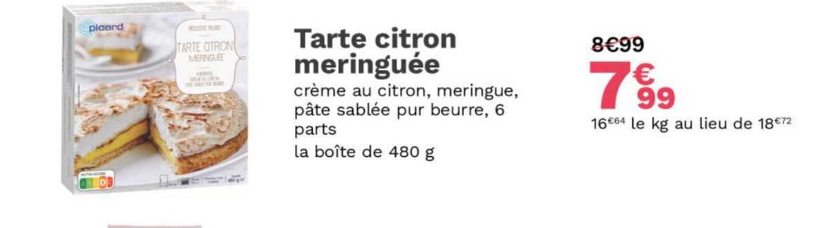 Tarte Citron Meringuée