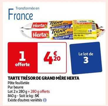 tarte trésor de grand mère herta