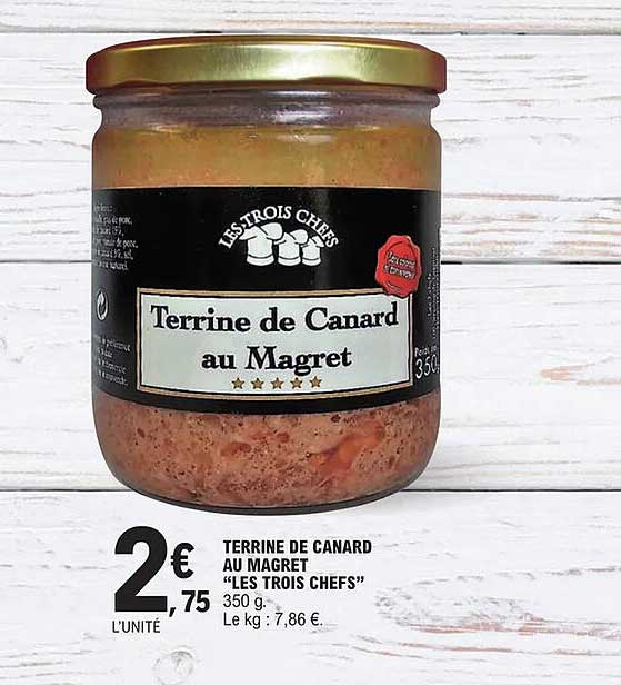 terrine de canard au magret "les trois chefs"