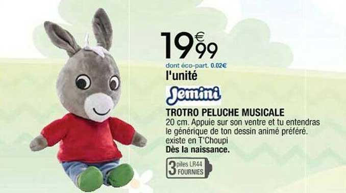trotro peluche musicale jemini