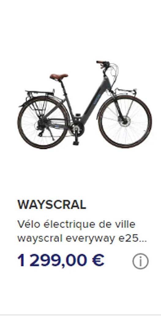 vélo électrique de ville wayscral everyway e25...