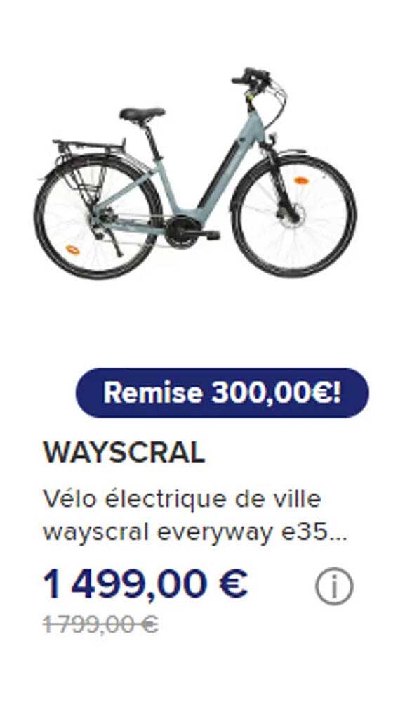 vélo électrique de ville wayscral everyway e35...