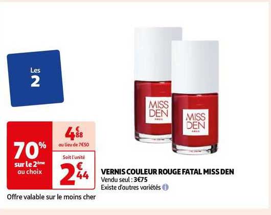 vernis couleur rouge fatal miss den