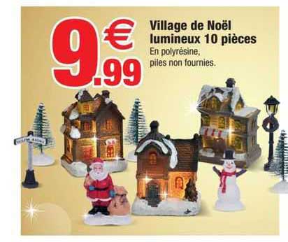 Village De Noël Lumineux 10 Pièces