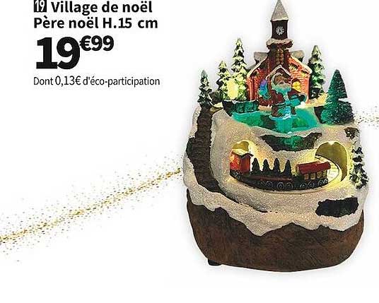 village de noël père noël h. 15 cm