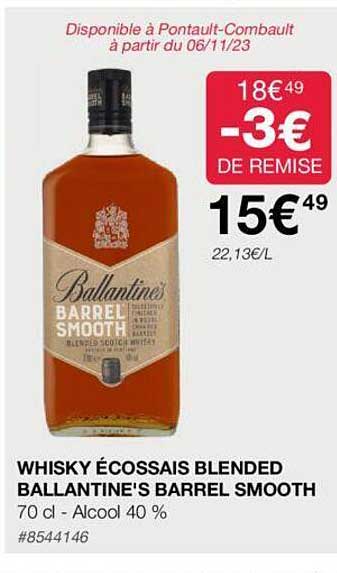 whisky écossais blended ballantine's barrel smooth