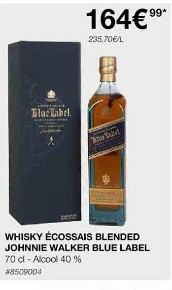 whisky écossais blended johnnie walker blue label