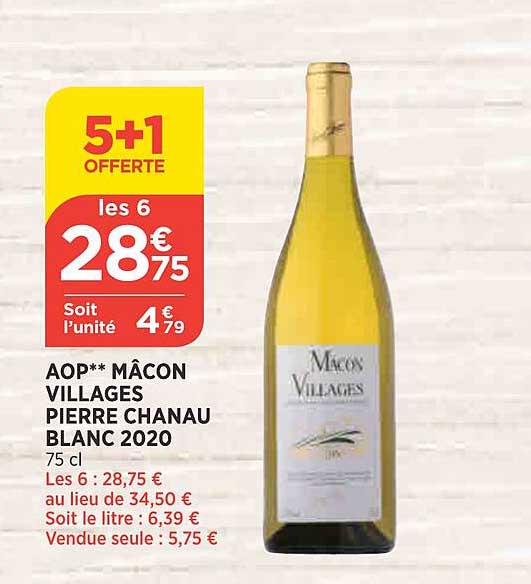 aop mâcon villages pierre chanau blanc 2020