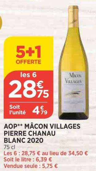 aop mâcon villages pierre chanau blanc 2020