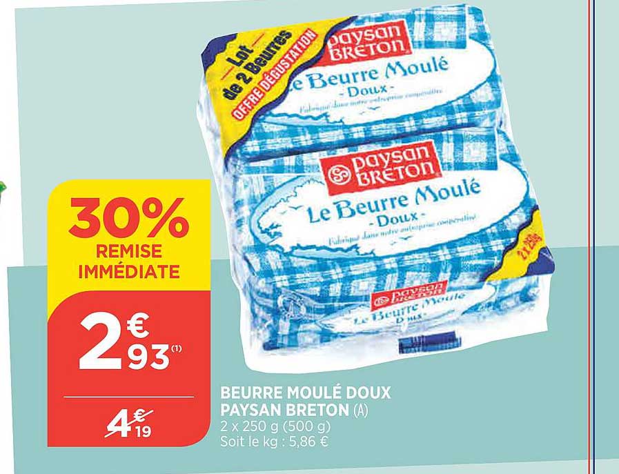 beurre moulé doux paysan breton