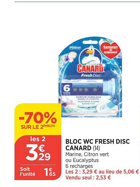 bloc wc fresh disc canard
