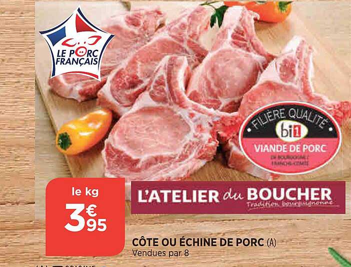 côte ou échine de porc l'atelier du boucher