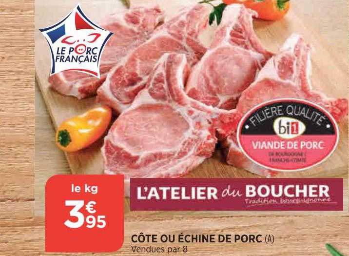 côte ou échine de porc l'atelier du boucher
