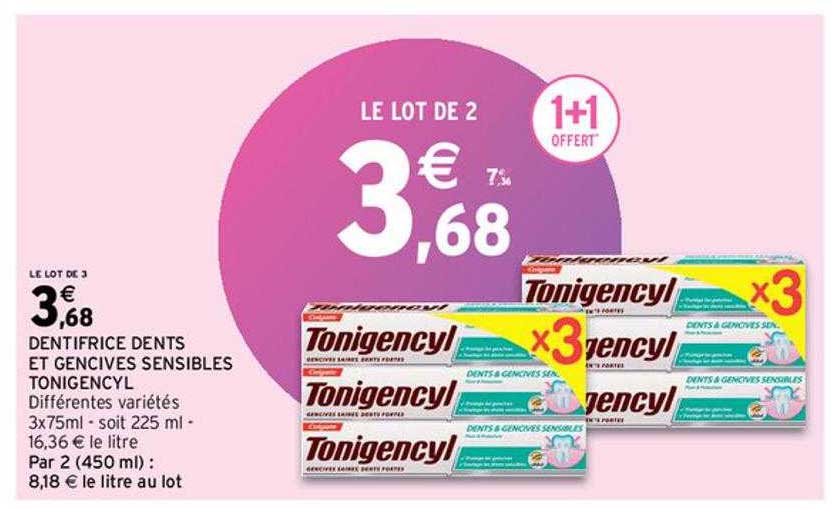 dentifrice dents et gencives sensibles tonigencyl