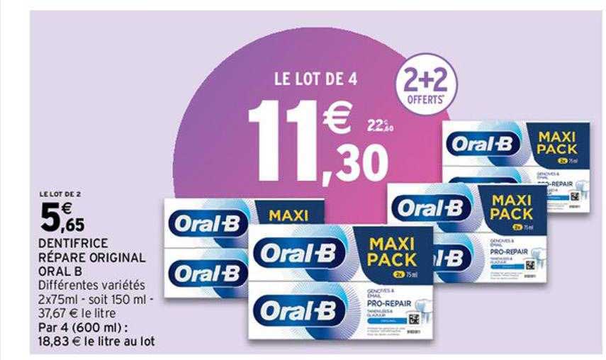 dentifrice répare original oral b