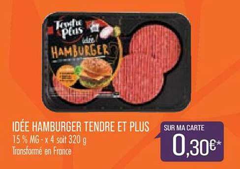 idée hamburger tendre et plus