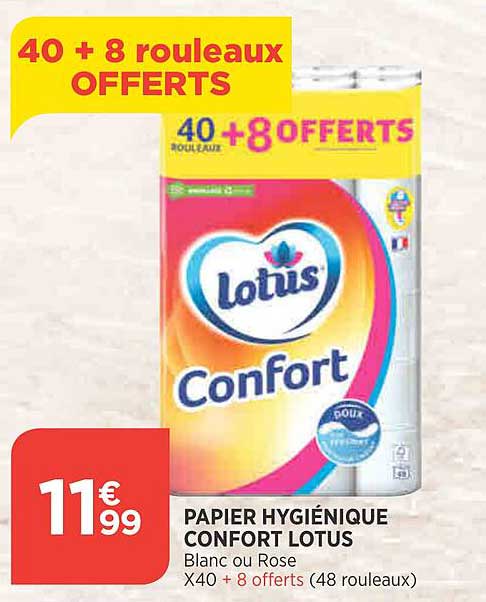 Papier Hygiénique Confort Lotus