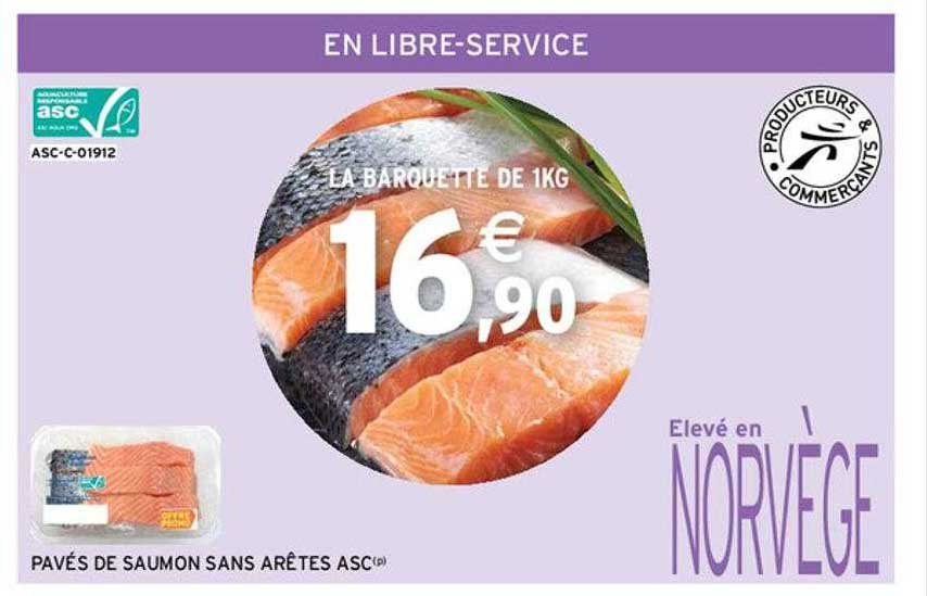pavés de saumon sans arêtes asc