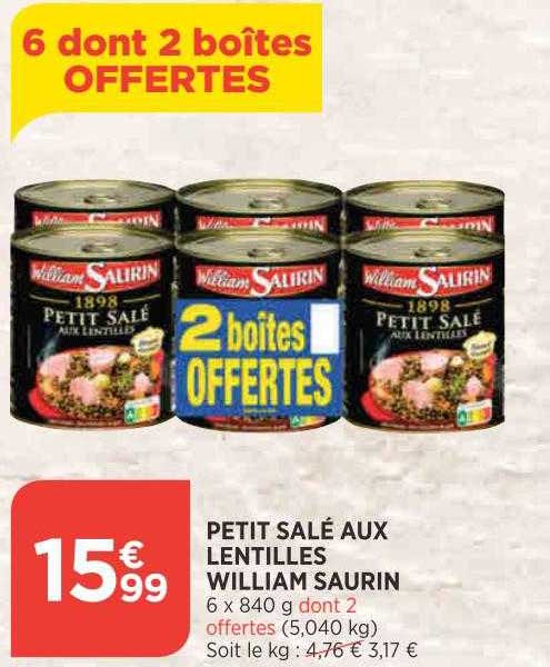 petit salé aux lentilles william saurin